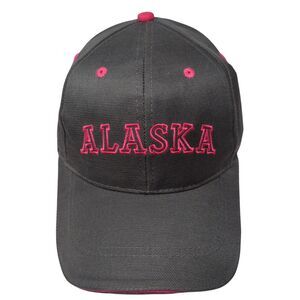 Alaska Strapback Hat Gray OSFA Adjustable Embroidered W/Tags Arctic Gear